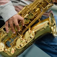 Student Playing Saxophone 
